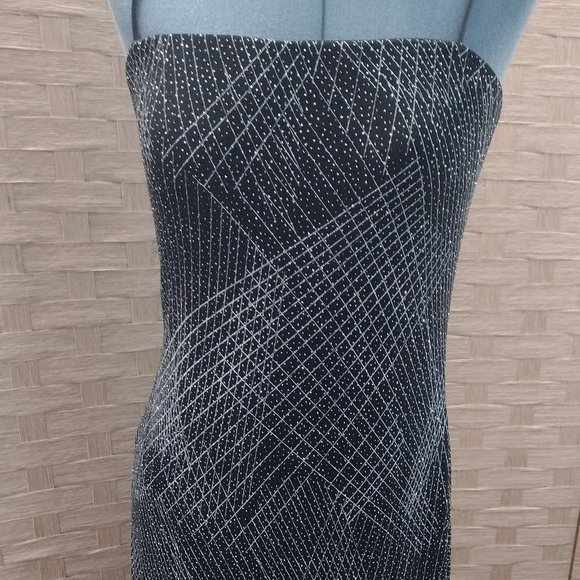 JS Boutique, Black Sparkly Prom/Evening Dress, Size 10 - Picture 1 of 4